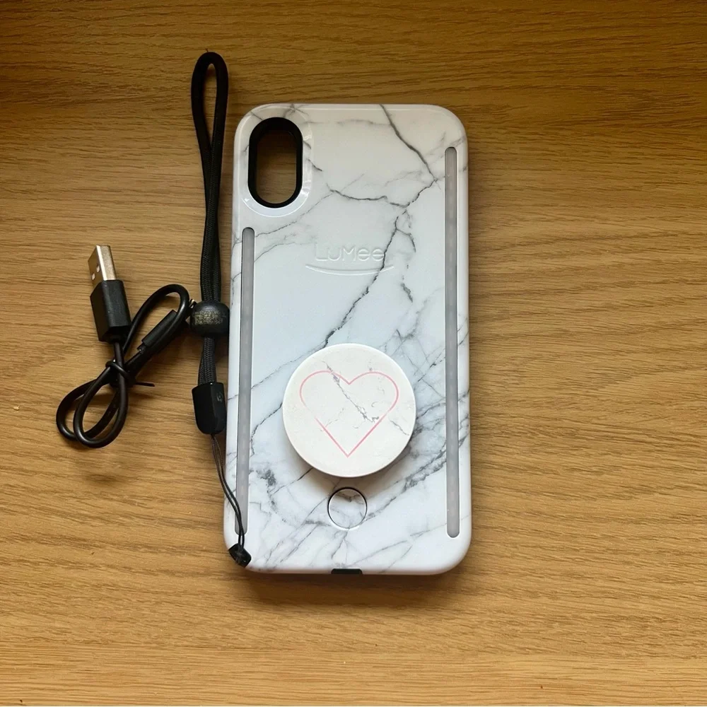 2 iPhone X Cases Bundle LuMee Duo & Rose Gold Phone Cases